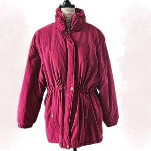 Totes Women’s Cranberry Parka Coat XL | Cinch Waist, Lots of Pockets